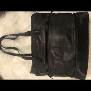 Tumi Black Leather Tote Bag
